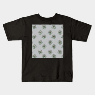 60&#39;s Flower Pattern Kids T-Shirt